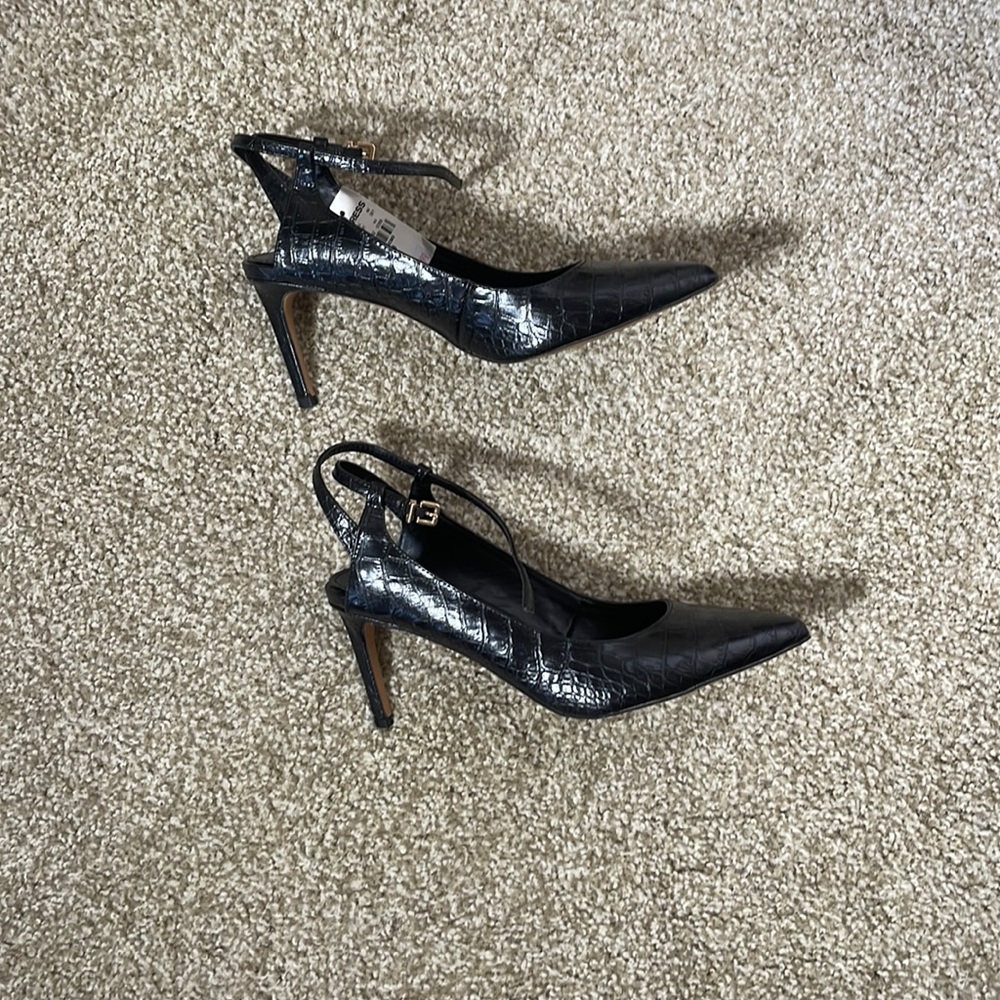 Brand New Black Express kitten sling heels.